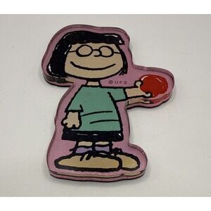 Vintage Peanuts Marcie Resin Refrigerator Magnet Morris Magnets WA 4" RARE UFS